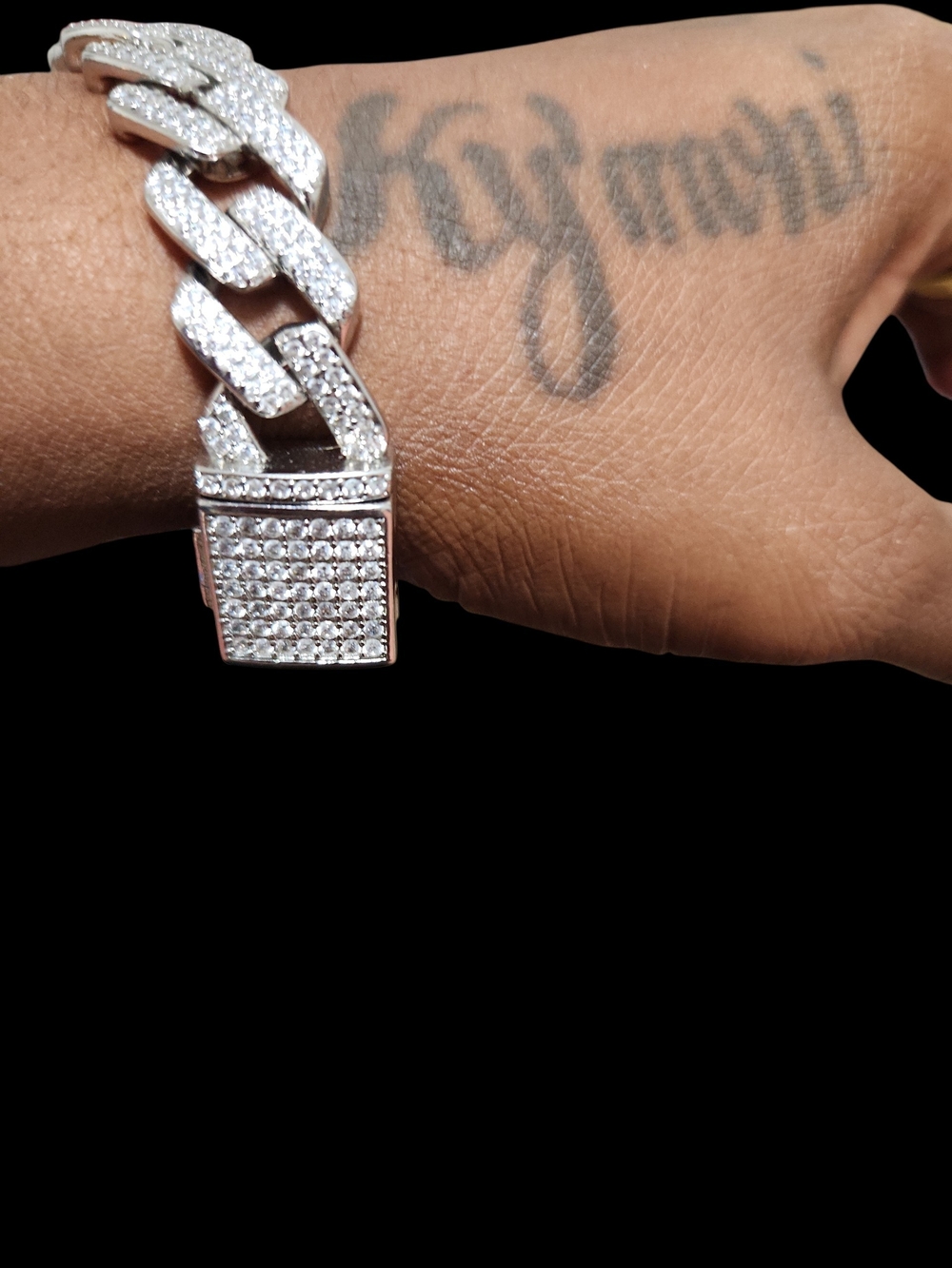 S925 Sterling Silver Moissanite Bracelet With A 10k Gold Bracelet - Picture 6 of 8